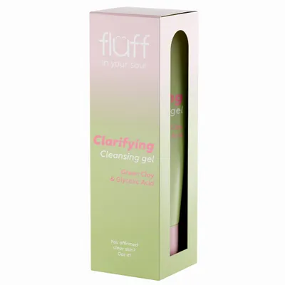Fluff Green Clay & Glycolic Acid Clarifying Cleansing Gel (Żel do mycia twarzy z zieloną glinką i kwasem glikolowym)