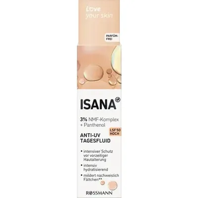 Isana Love Your Skin,  Anti-UV Fluid SPF50 (Fluid przeciwsłoneczny SPF50)