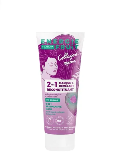 Energie Fruit Plant Based, Collagen & Vitamin B 2in1, Restorative Mask (Witaminowa maska do włosów)