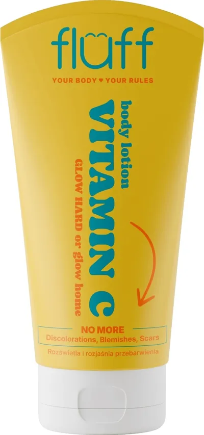 Fluff Witamina C, Rozjaśniający balsam do ciała