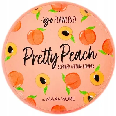 Max & More Pretty Peach, Scented Setting Powder (Brzoskwiniowy matujący puder sypki)