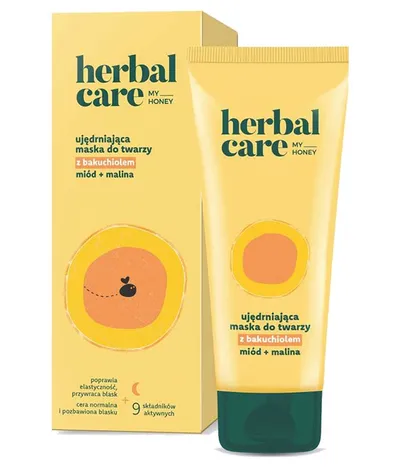 Herbal Care My Honey, Miód + Malina, Ujędrniająca maska do twarzy z bakuchiolem