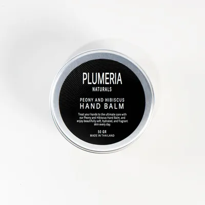 Plumeria Naturals Peony & Hibiscus, Hand Balm (Piwonia i Hibiskus, Balsam do rąk)