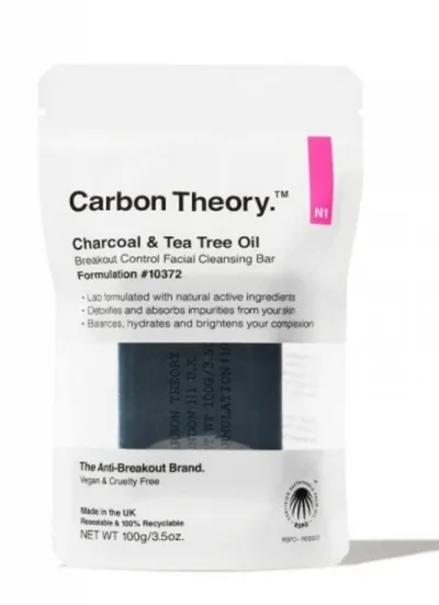 Carbon Theory Charocal & Tea Tre Oil, Breakout Control Facial Cleansing Bar (Oczyszczające mydło do twarzy)