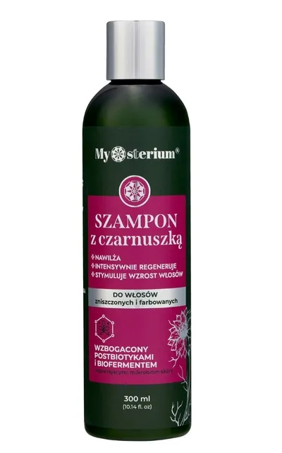 Mysterium Szampon z czarnuszką do włosów zniszczonych i farbowanych