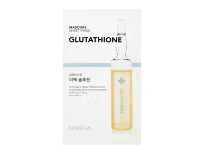 Missha Glutathione, Miscure Sheet Mask (Odświeżająca maseczka do twarzy w płachcie)