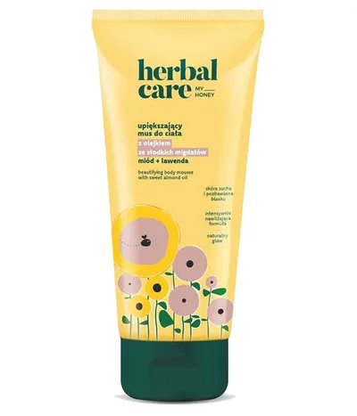 Herbal Care My Honey, Miód + Lawenda, Upiekszający mus do ciała z olejkiem ze słodkich migdałów