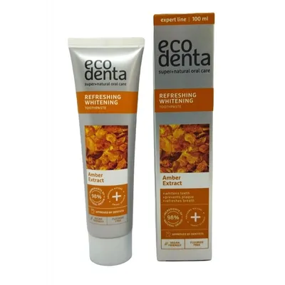 Ecodenta Amber, Refreshing Toothpaste (Bursztyn, Wybielająca pasta do zębów)
