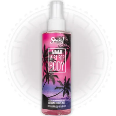 Shake for Body Miami, Strawberries & Champagne, Perfumed Body Mist (Truskawki i Szampan, Mgiełka do ciała)