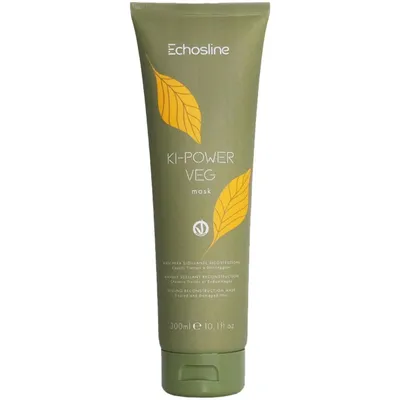 Echos Line Ki-Power Veg Mask, Sealing Reconstruction Mask for Treated and Damaged Hair (Wegańska maska regenerująca z keratyną)