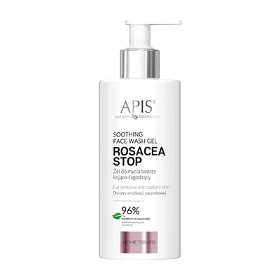 Apis Rosacea Stop, Kojąco-łagodzący żel do mycia twarzy