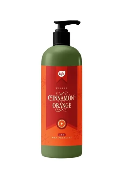 Life Winter Cinnamon & Orange, Żel pod prysznic