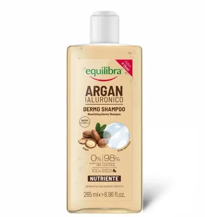 Equilibra Argan Ialuronico, Nourishing Dermo Shampoo (Szampon do włosów z olejkiem arganowym i kwasem hialuronowym)