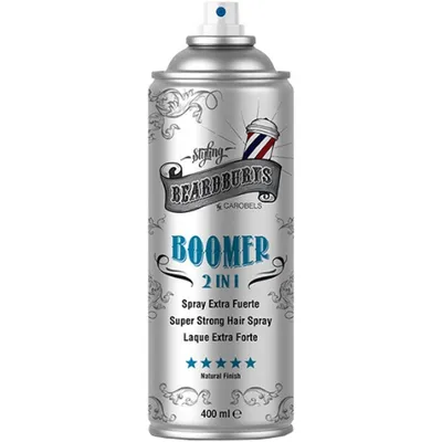 Beardburys Boomer, 2 in 1 Super Strong Hair Spray (Lakier do włosów dla mężczyzn)