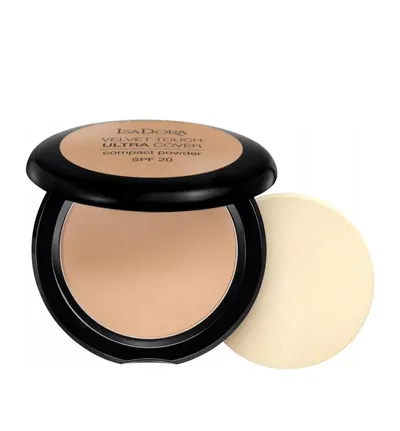 IsaDora Velvet Touch, Ultra Cover Compact Powder SPF20 (Kryjący puder w kompakcie SPF20)