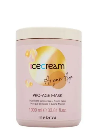 Inebrya Ice Cream, Argan Age, Pro Age Mask (Nabłyszczająca maska do włosów z olejem arganowym)