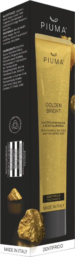 Piuma Golden Bright, Pasta do zębów