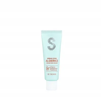 Be the Skin Sebum Zero Aloerice Vegan Sun Cream SPF 50+ PA++++ (Kojący krem ochronny do twarzy SPF50+PA++++)