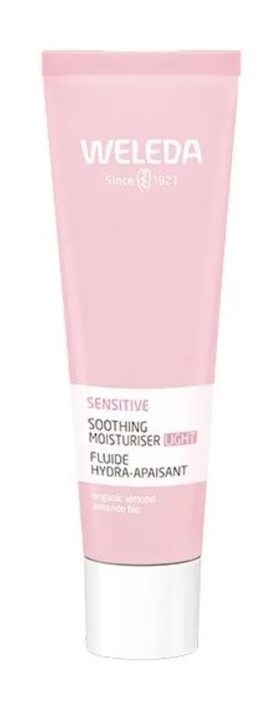 Weleda Sensitive, Soothing Moisturizer Light (Kojąca emulsja do twarzy z organicznym migdałam)