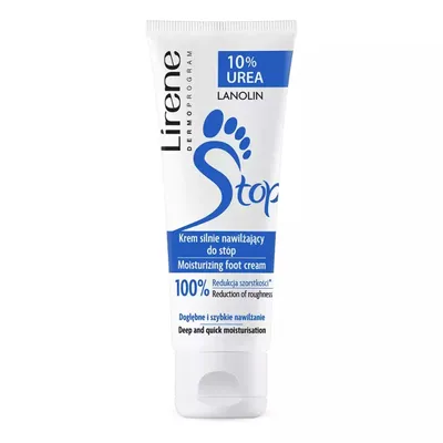 Lirene Dermoprogram 10% Urea & Lanolin, Moisturizing Foot Cream (Silnie nawilżający krem do stóp)