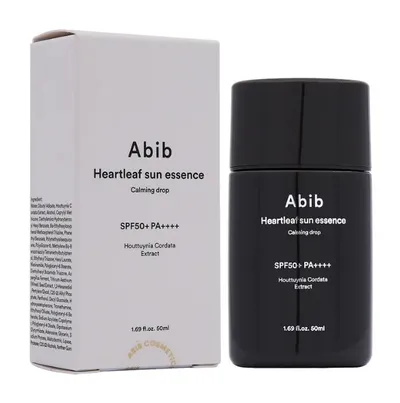 Abib Heartleaf Sun Essence, Calming Drop SPF50 PA++++ (Esencja ochronna do twarzy)