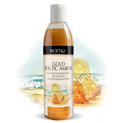 Bioetiq Gold Baltic Amber, Naturalny peelingujący żel z bursztynem bałtyckim