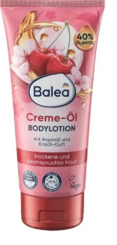 Balea Creme Oil Body Lotion (Olejkowy balsam do ciała o zapachu wiśni)