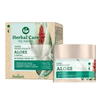 Herbal Care Krem nawilżający do każdego rodzaju cery z aloesem i inuliną