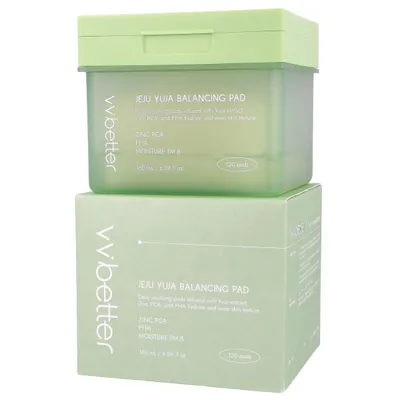 VVbetter Jeju Yuja Balancing Pad (Rozświetlające płatki tonizujące)