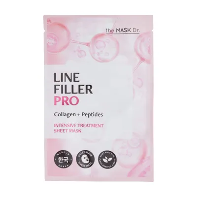 Action The Mask Dr., Line Filler Pro, Collagen + Peptides, Face Sheet Mask (Maska w płachcie z kolagenem i peptydami)