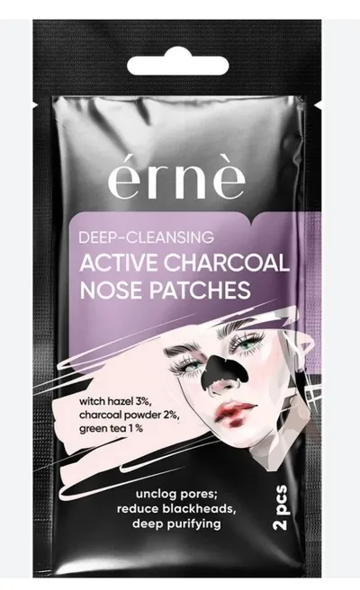Erne Deep-Cleansing Active Charocal Nose Patches (Głęboko oczyszczające węglowe plastry na nos)