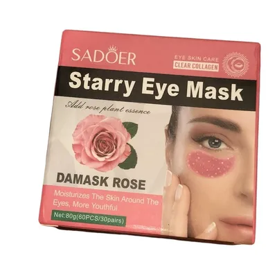 Sadoer Damask Rose, Starty Eye Mask (Przeciwstarzeniowe różane płatki pod oczy)