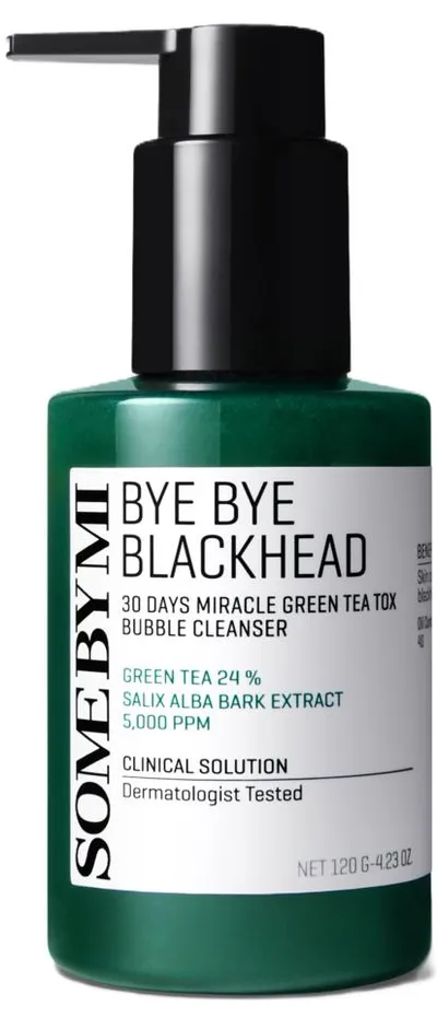 Some by MI Bye Bye Blackhead 30 Days Miracle Green Tea Tox Bubble Cleanser (Oczyszczająca pianka do mycia twarzy z wyciągiem z zielonej herbaty)