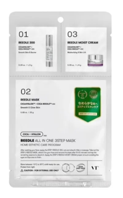 VT Cosmetics Reedle, All In One 3Step Mask (3etapowa maska do twarzy)