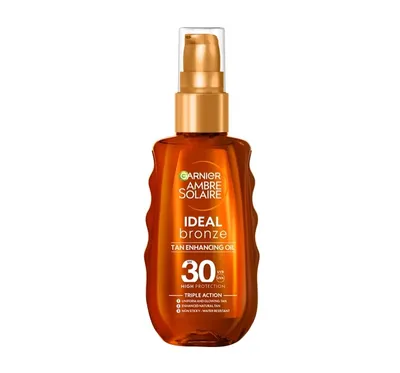 Garnier Ambre Solaire, Ideal Bronze, Tan Enhancing Oil SPF30 (Olejek przyspieszający opalanie)