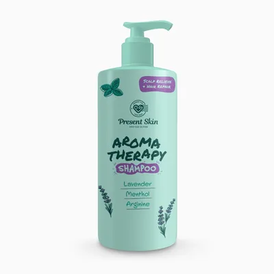 Present Skin Aromatherapy, Scalp Relieve &  Hair Repair, Shampoo (Odświeżający szampon z lawendą i mentolem)