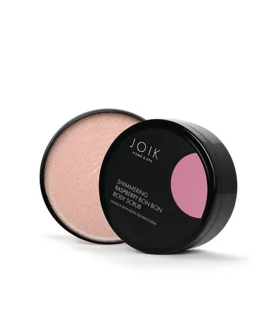 Joik Home & Spa, Shimmering Raspberry Bon Bon Body Scrub (Rozświetlający peeling do ciała)