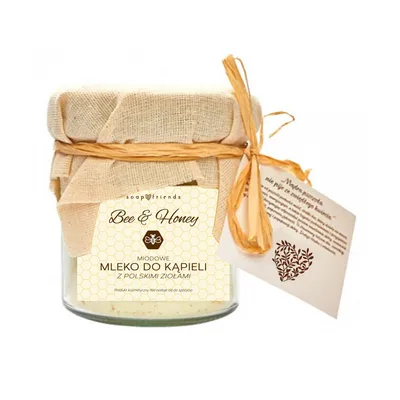 Soap & Friends Bee & Honey, Miodowe mleko do kąpieli z polskimi ziołami