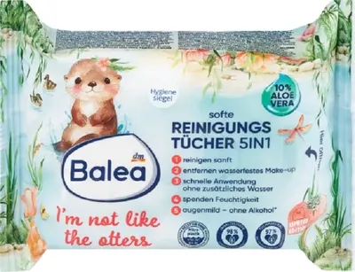 Balea I'm not Like the Otters, Make-up Removal Wipes (Chusteczki do demakijażu)