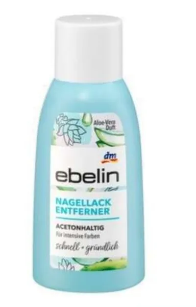 Ebelin Aloe, Nail Polish Remover with Acetone (Zmywacz do paznokci z acetonem o zapachu aloesu)