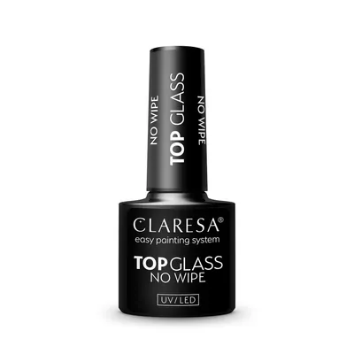 Claresa Top Glass No Wipe (Top hybrydowy do paznokci)