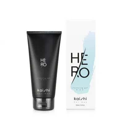 Yasumi Kaishi Hero, Cleansing Gel 3in1 (Żel myjący do twarzy, ciała i włosów dla mężczyzn)