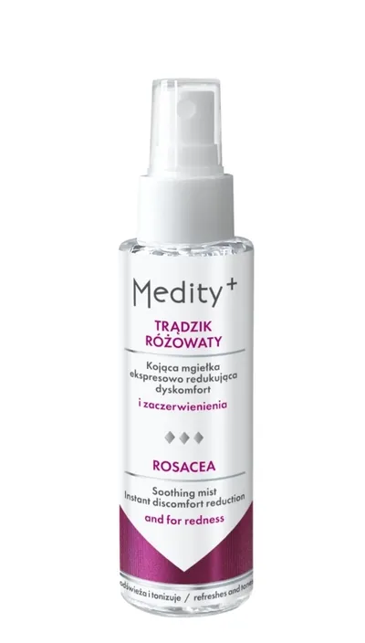 Medity+ Trądzik różowaty, Kojąca mgiełka ekspresowo redukująca dyskomfort