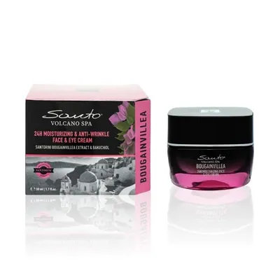 Santo Volcano Spa Bougainvillea, 24H Moisturizing & Anti-Wrinkle Face & Eye Cream (Nawilżający krem do twarzy i pod oczy)