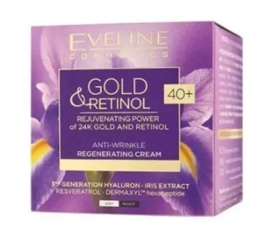 Eveline Cosmetics Gold & Retinol, Przeciwzmarszczkowy krem regenerujący 40+