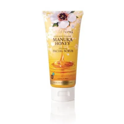 Wild Ferns Manuka Honey, Refining Facial Scrub (Delikatny peeling do twarzy z miodem manuka)