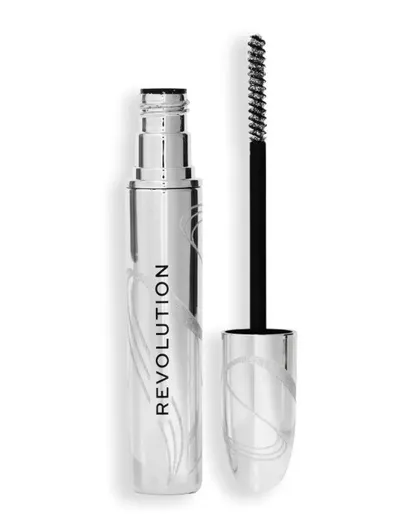 Revolution Beauty (Makeup Revolution) Metallic Muse, Silver Glitter Top Coat Mascara (Brokatowy tusz do rzęs)