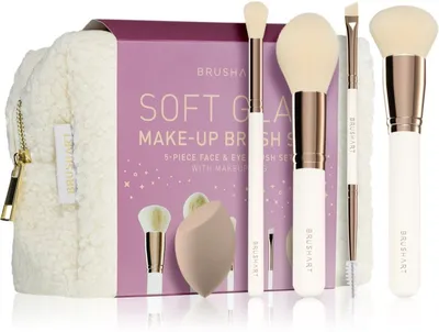 BrushArt Basic Soft Glam, Make-up Brush Set (Zestaw pędzli z kosmetyczką)
