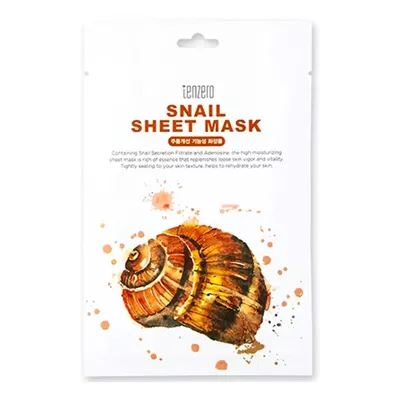 Tenzero Snail Sheet Mask (Maska w płachcie do twarzy z ekstraktem ze śluzu ślimaka)