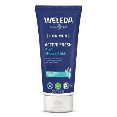 Weleda For Men, Active Fresh 3in1 Shower Gel (Żel pod prysznic 3w1 dla mężczyzn)